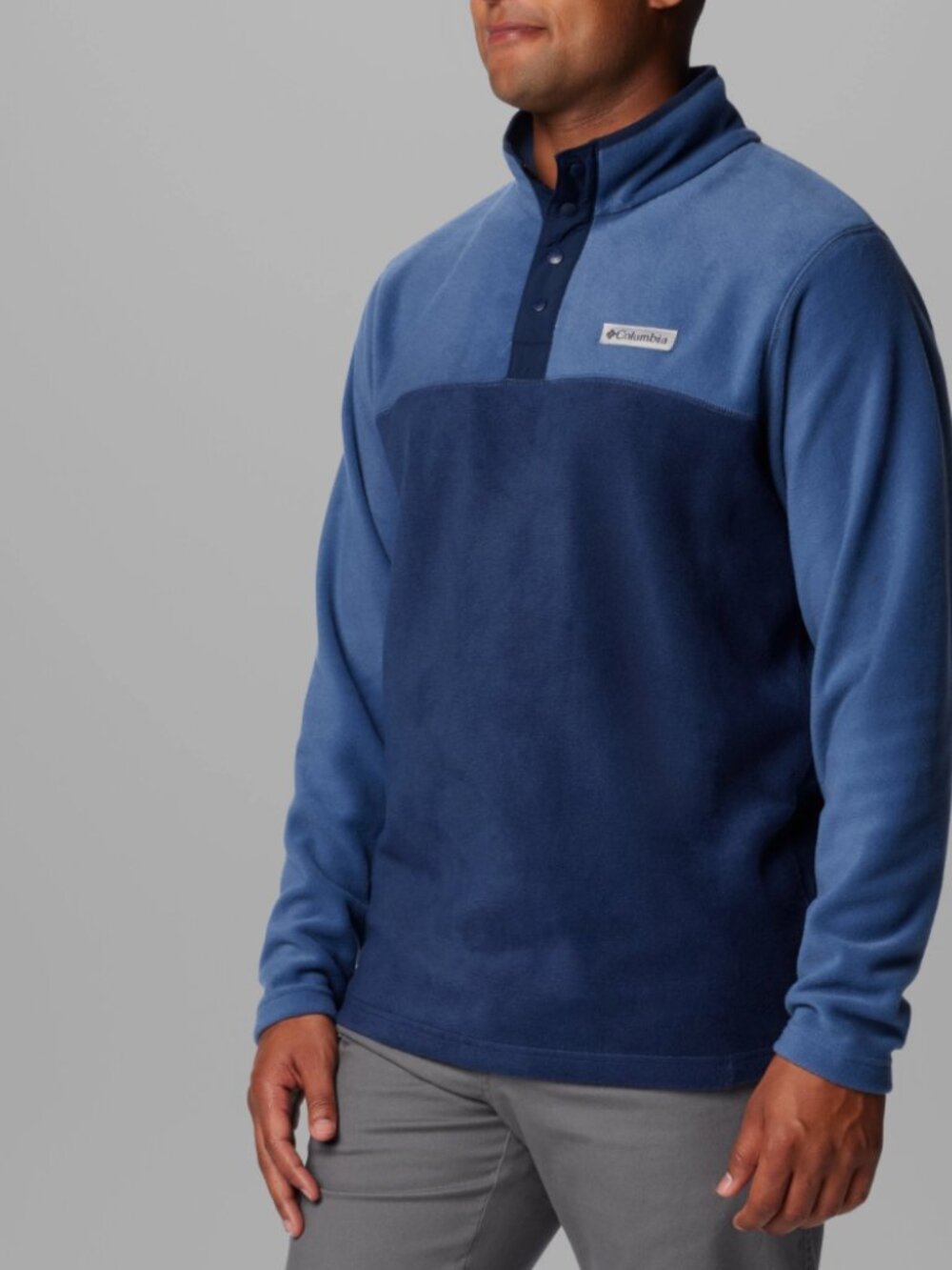 Columbia Steens Mountain Half Snap Fleece Pullover Men’s L Blue Colorblock